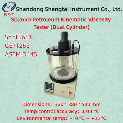Giá tốt SD265D ASTM D445 Máy kiểm tra độ nhớt động khí dầu mỏ 2 xi lanh 100 độ độ nhớt trực tuyến