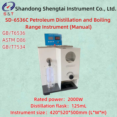 Giá tốt SD-6536C Máy phân tích chưng cất dầu mỏ thủ công ASTM D86 Máy làm lạnh nén trực tuyến