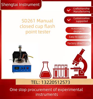 Bon prix SD261 Testeur manuel de point d'éclair fermé d'échantillon 70 ml ASTM D93 Taux de chauffage 1-12 ℃/min en ligne